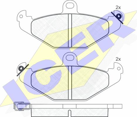 Icer 180874 - Bremžu uzliku kompl., Disku bremzes autospares.lv