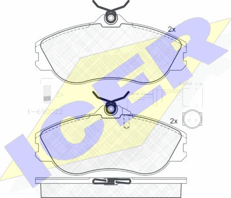 Icer 180873-202 - Bremžu uzliku kompl., Disku bremzes autospares.lv