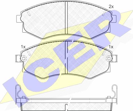 Icer 180877 - Bremžu uzliku kompl., Disku bremzes www.autospares.lv