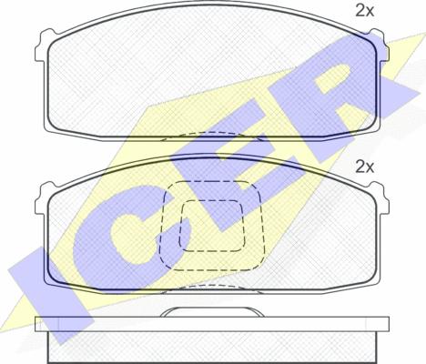 Icer 180396 - Bremžu uzliku kompl., Disku bremzes www.autospares.lv