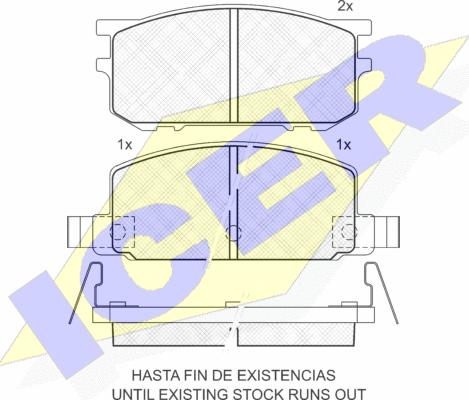 Icer 180308 - Тормозные колодки, дисковые, комплект www.autospares.lv