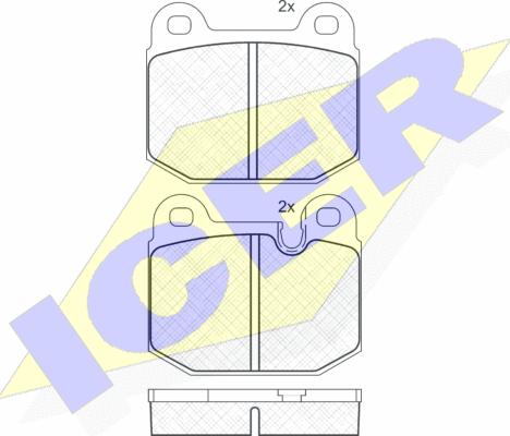 Icer 180307 - Brake Pad Set, disc brake www.autospares.lv