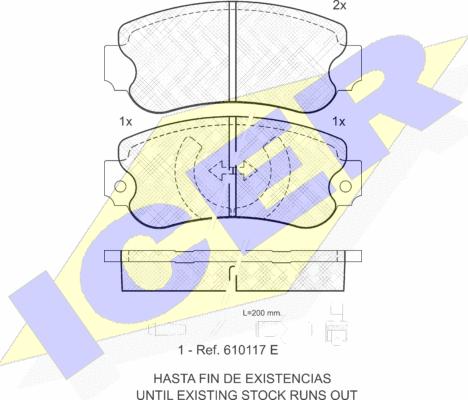 Icer 180310 - Bremžu uzliku kompl., Disku bremzes www.autospares.lv