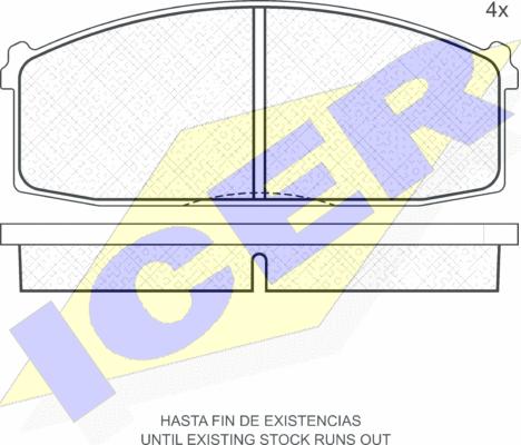 Icer 180317 - Brake Pad Set, disc brake www.autospares.lv