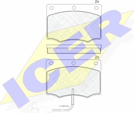 Icer 180335 - Bremžu uzliku kompl., Disku bremzes www.autospares.lv