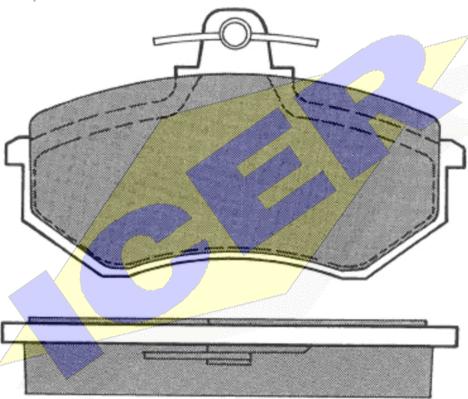 Icer 180338 - Brake Pad Set, disc brake www.autospares.lv