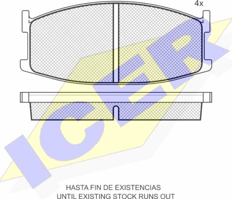 Icer 180296 - Bremžu uzliku kompl., Disku bremzes www.autospares.lv