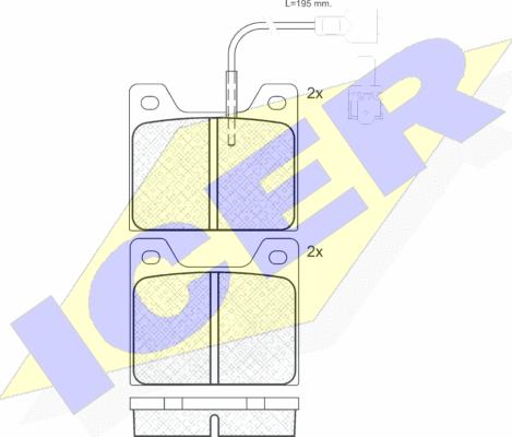 Icer 180244 - Bremžu uzliku kompl., Disku bremzes www.autospares.lv