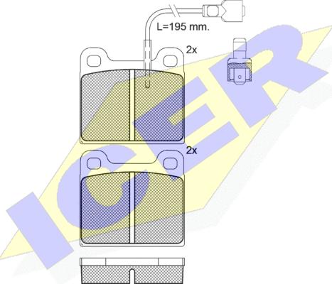 Icer 180243 - Тормозные колодки, дисковые, комплект www.autospares.lv