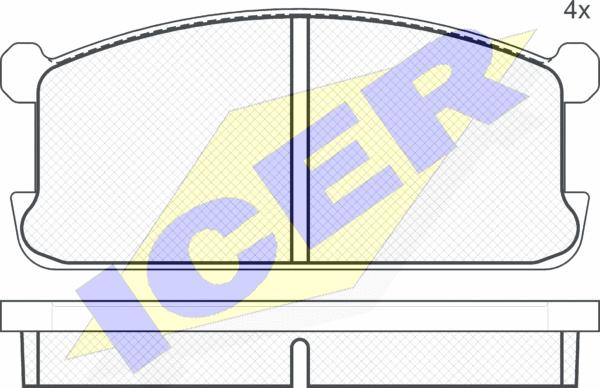 Icer 180286 - Brake Pad Set, disc brake www.autospares.lv