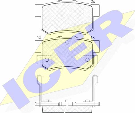 Icer 180798 - Brake Pad Set, disc brake www.autospares.lv