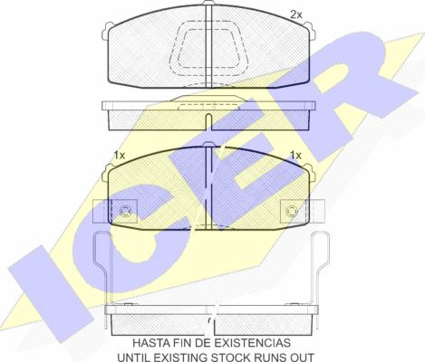 Icer 180792 - Bremžu uzliku kompl., Disku bremzes www.autospares.lv