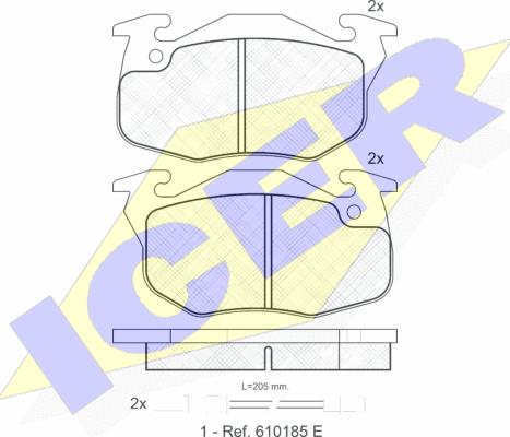 Icer 180746 - Bremžu uzliku kompl., Disku bremzes www.autospares.lv