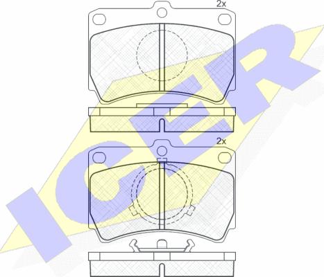 Icer 180756 - Bremžu uzliku kompl., Disku bremzes www.autospares.lv