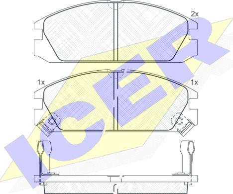 Icer 180750 - Bremžu uzliku kompl., Disku bremzes www.autospares.lv