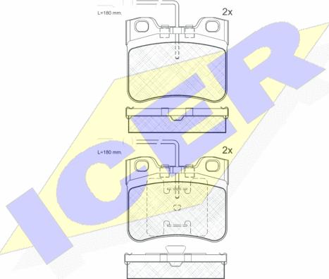 Icer 180788 - Bremžu uzliku kompl., Disku bremzes www.autospares.lv