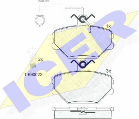 Icer 180729-203 - Brake Pad Set, disc brake www.autospares.lv