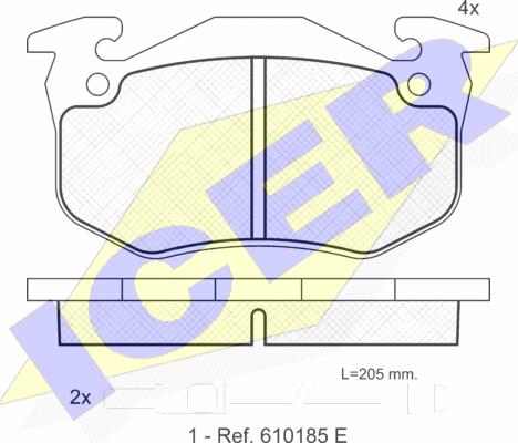 Icer 180723 - Bremžu uzliku kompl., Disku bremzes www.autospares.lv