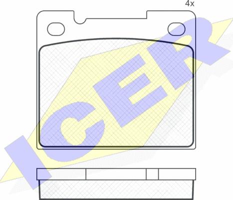 Icer 180770 - Brake Pad Set, disc brake www.autospares.lv