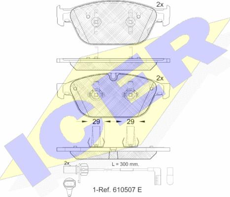 Icer 181994 - Bremžu uzliku kompl., Disku bremzes www.autospares.lv