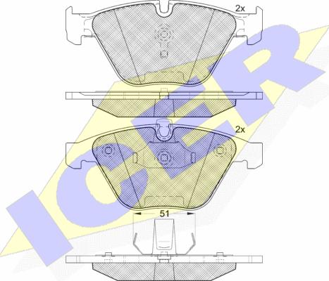 Icer 181940-203 - Bremžu uzliku kompl., Disku bremzes www.autospares.lv