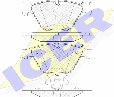 Icer 181940 - Bremžu uzliku kompl., Disku bremzes www.autospares.lv