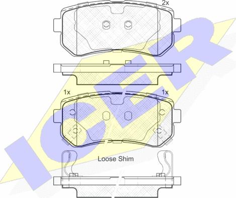 Icer 181948 - Тормозные колодки, дисковые, комплект www.autospares.lv