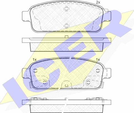 Icer 181943 - Тормозные колодки, дисковые, комплект www.autospares.lv