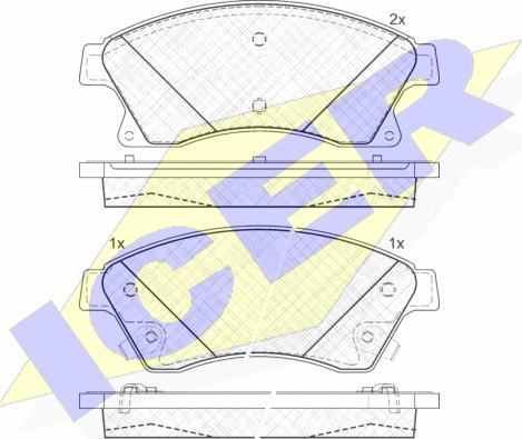 Icer 181942-202 - Bremžu uzliku kompl., Disku bremzes www.autospares.lv