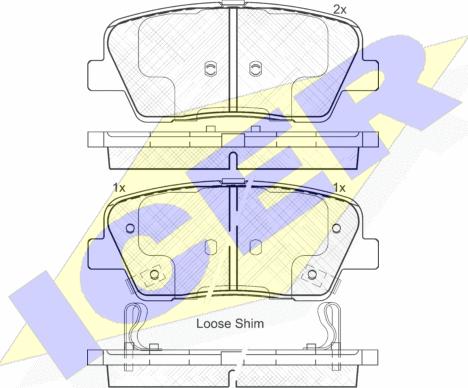 Icer 181954 - Bremžu uzliku kompl., Disku bremzes www.autospares.lv