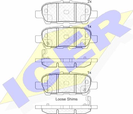 Icer 181901-203 - Тормозные колодки, дисковые, комплект www.autospares.lv