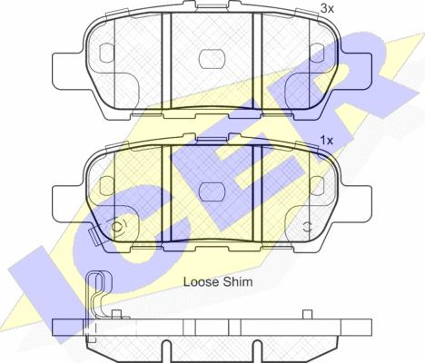 Icer 181901 - Bremžu uzliku kompl., Disku bremzes www.autospares.lv