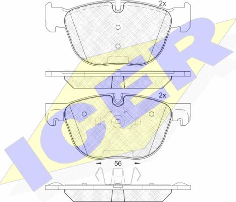 Icer 181919 - Тормозные колодки, дисковые, комплект www.autospares.lv