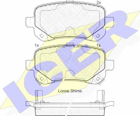 Icer 181910 - Bremžu uzliku kompl., Disku bremzes www.autospares.lv