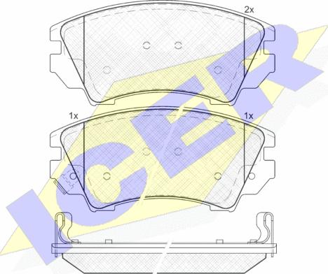 Icer 181913 - Bremžu uzliku kompl., Disku bremzes www.autospares.lv