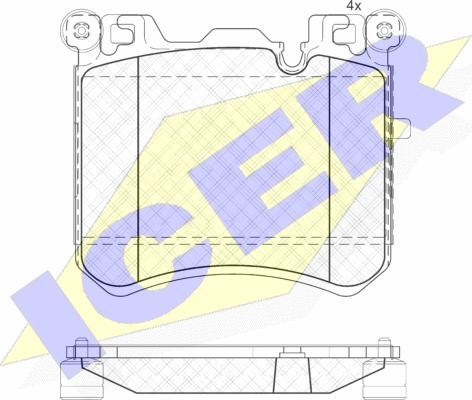 Icer 181984 - Тормозные колодки, дисковые, комплект www.autospares.lv