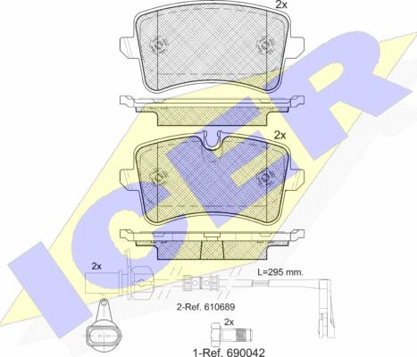 Icer 181986 - Brake Pad Set, disc brake www.autospares.lv