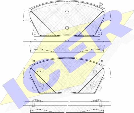 Icer 181939-202 - Bremžu uzliku kompl., Disku bremzes www.autospares.lv