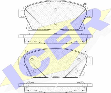 Icer 181939 - Bremžu uzliku kompl., Disku bremzes www.autospares.lv