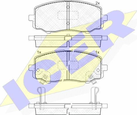 Icer 181937 - Тормозные колодки, дисковые, комплект www.autospares.lv