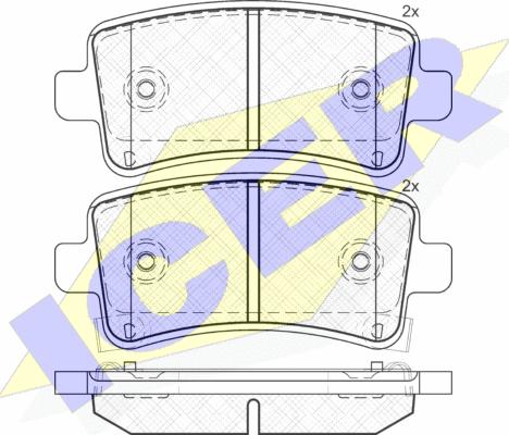 Icer 181929 - Bremžu uzliku kompl., Disku bremzes www.autospares.lv