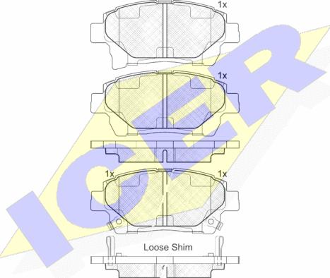 Icer 181926 - Bremžu uzliku kompl., Disku bremzes www.autospares.lv