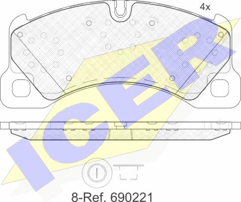 Icer 181921 - Bremžu uzliku kompl., Disku bremzes www.autospares.lv