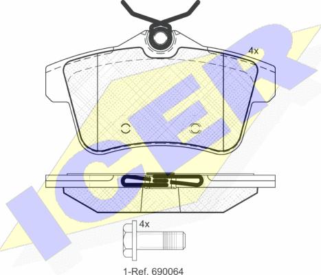 Icer 181928 - Bremžu uzliku kompl., Disku bremzes www.autospares.lv