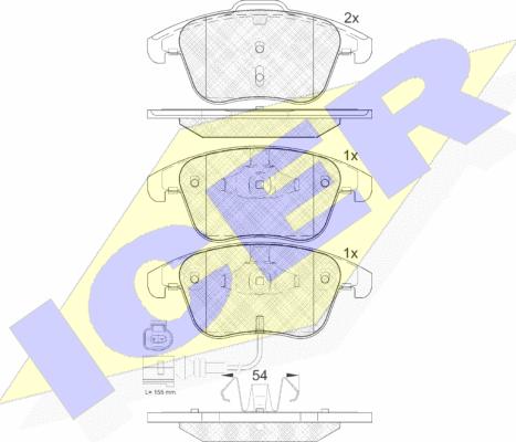 Icer 181923 - Тормозные колодки, дисковые, комплект www.autospares.lv