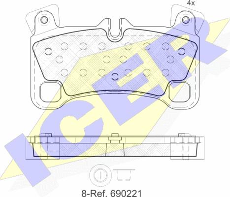 Icer 181922 - Bremžu uzliku kompl., Disku bremzes autospares.lv