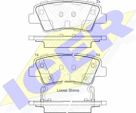 Icer 181976 - Тормозные колодки, дисковые, комплект www.autospares.lv