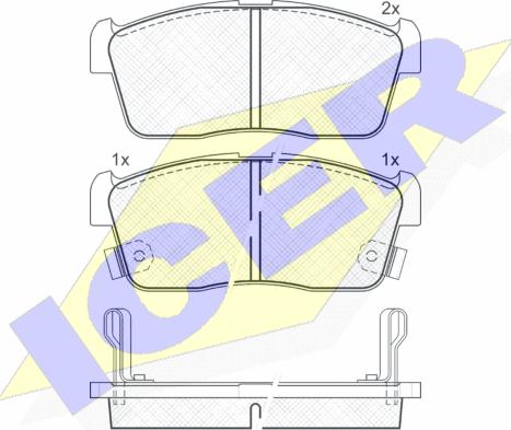 Icer 181452 - Bremžu uzliku kompl., Disku bremzes www.autospares.lv