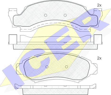 Icer 181400 - Bremžu uzliku kompl., Disku bremzes www.autospares.lv