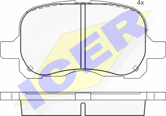 Icer 181408 - Тормозные колодки, дисковые, комплект www.autospares.lv